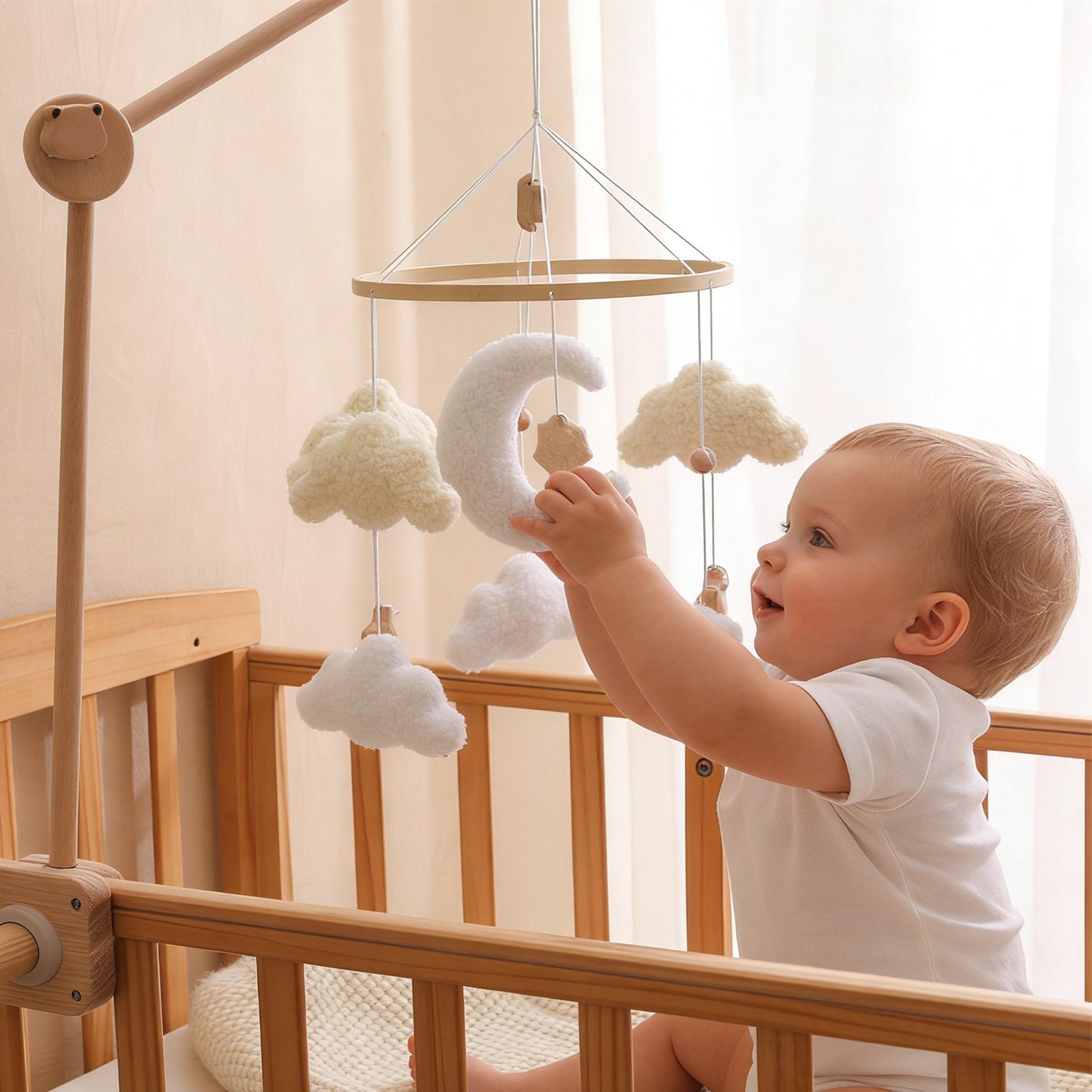 Wooden Crib Mobile Baby Bed Be - огляд і ціна Baby Nursery Game