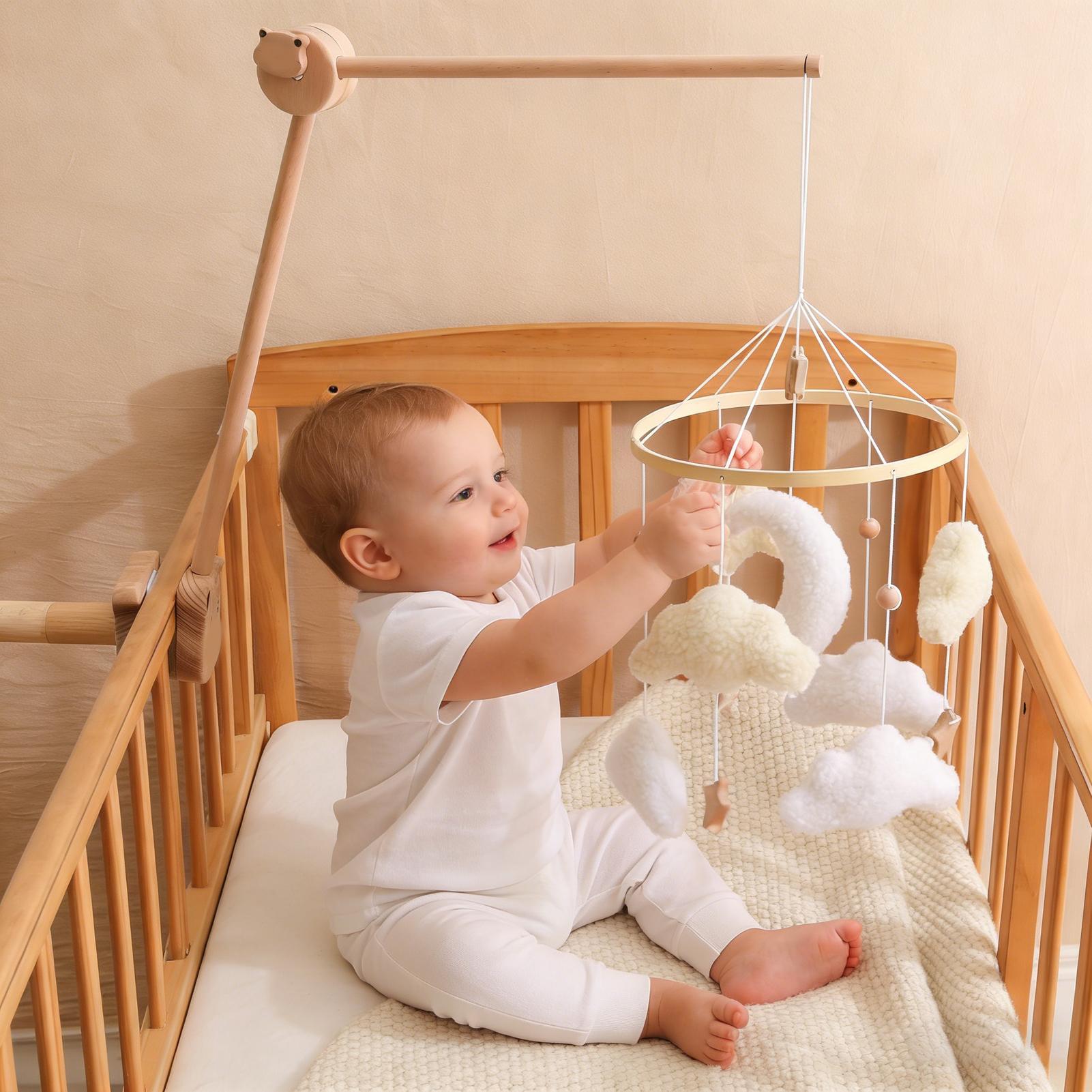 Wooden Crib Mobile Baby Bed Be - огляд і ціна Baby Nursery Game