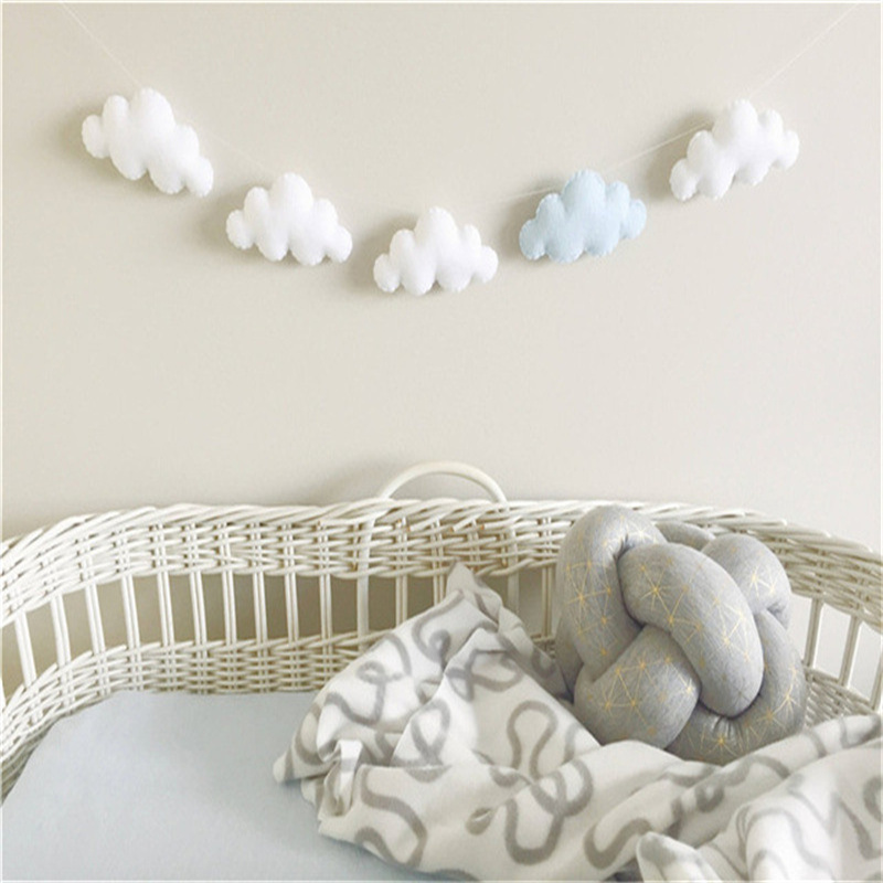 Nordic Felt Cloud Garlands Str - огляд і ціна Baby Nursery Fabric