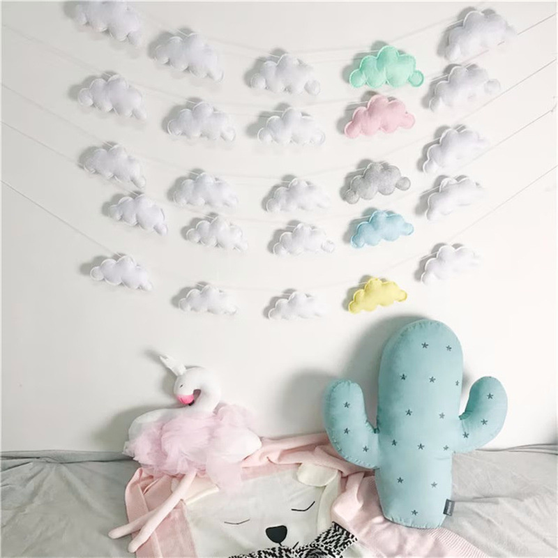 Nordic Felt Cloud Garlands Str - огляд і ціна Baby Nursery Fabric