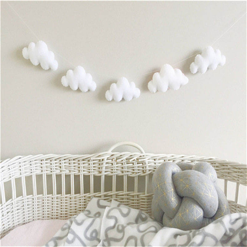Nordic Felt Cloud Garlands Str - огляд і ціна Baby Nursery Fabric